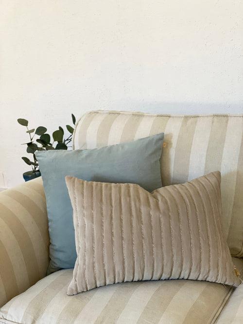 Eden Striped Oatmeal Cushion Cover by Sanctuary Living