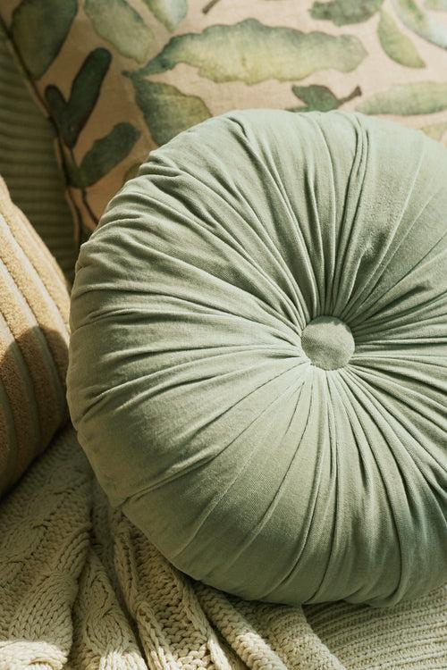 Cuddle Sage Round Cushion by Sanctuary Living