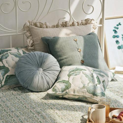 Cascade Teal Linen Cushion Cover by Sanctuary Living
