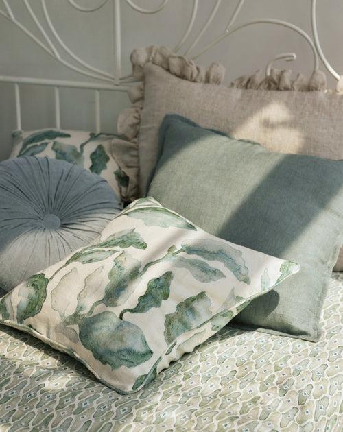 Cascade Teal Linen Cushion Cover by Sanctuary Living