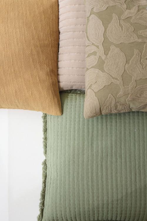 Eden Striped Oatmeal Cushion Cover by Sanctuary Living