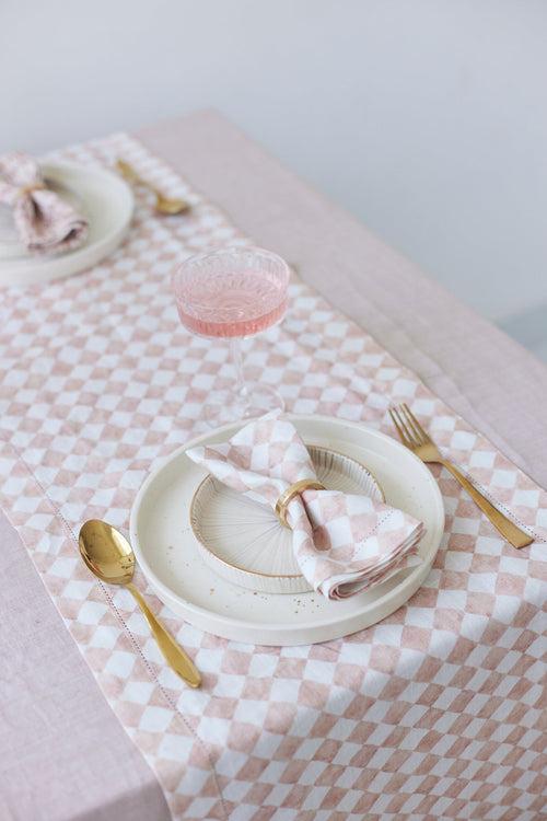 Checker Blush Table Napkin (Set of 2) by Sanctuary Living