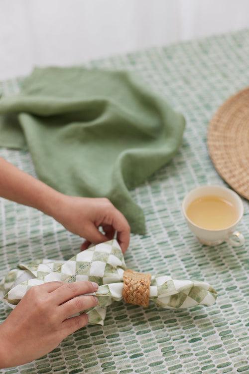 Fern Linen Table Runner (8 seater) by Sanctuary Living