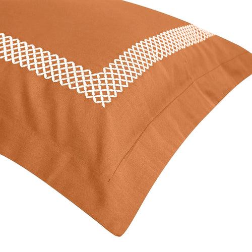 Waffle Copper Gold Cotton Sateen Bed Sheet by Veda Homes