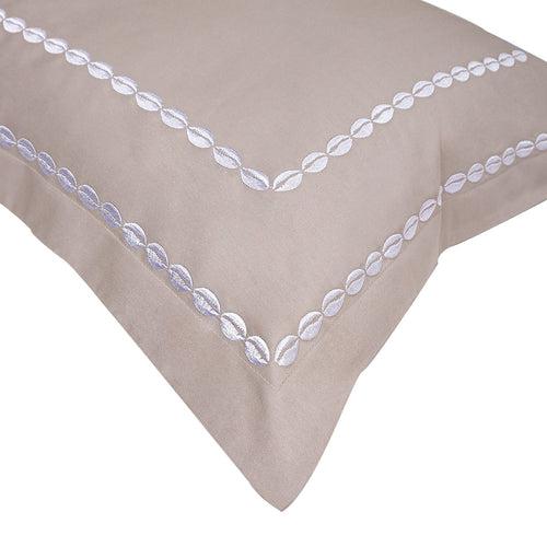 Sea Shell Modern Grey Cotton Sateen Bed Sheet by Veda Homes