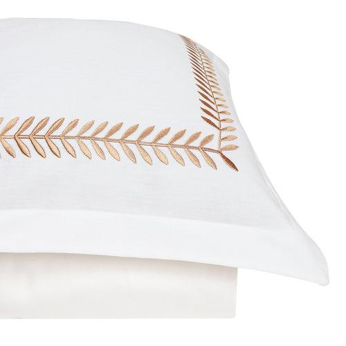 Spring White Cotton Sateen Bed Sheet by Veda Homes