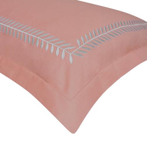 Spring Coral Peach Cotton Sateen Bed Sheet by Veda Homes