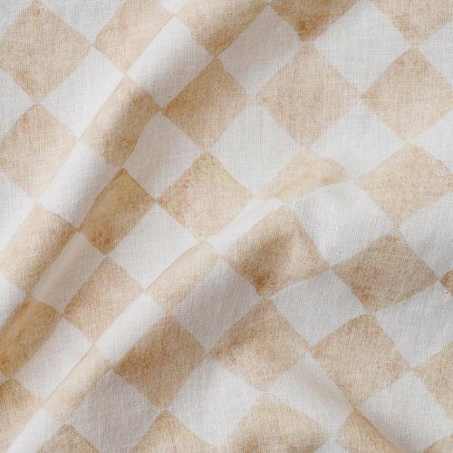 Checker Beige Linen Bedspread by Sanctuary Living