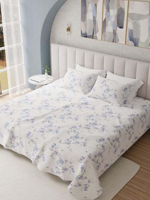 Velvet Printed Cotton Bed Sheet by Houmn