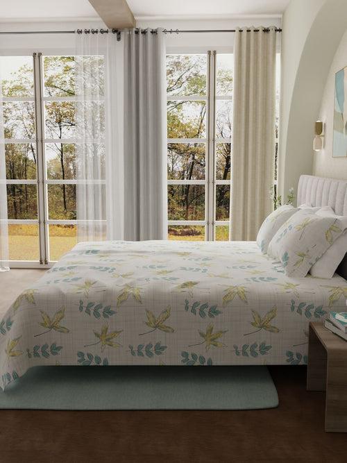 Azure Printed Cotton Bed Sheet by Houmn