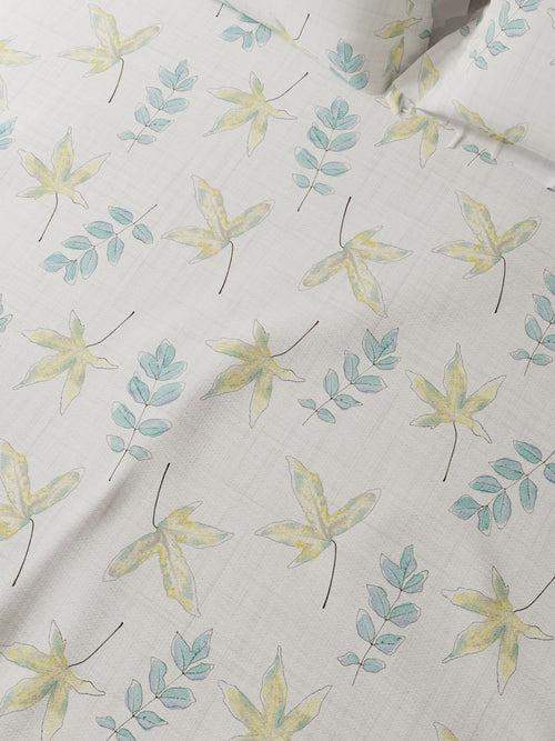 Azure Printed Cotton Bed Sheet by Houmn