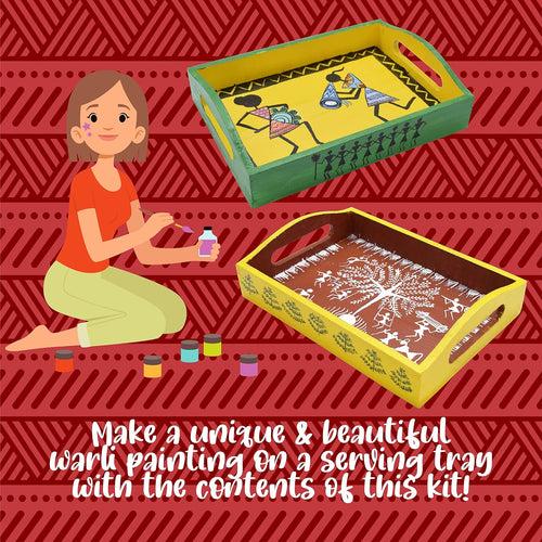 KKM1503I WARLI ART SERVING TRAY DIY KIT