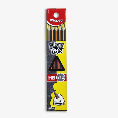 MAPED 850082 BLACK PEPS GRAPHITE PENCIL 10 HB