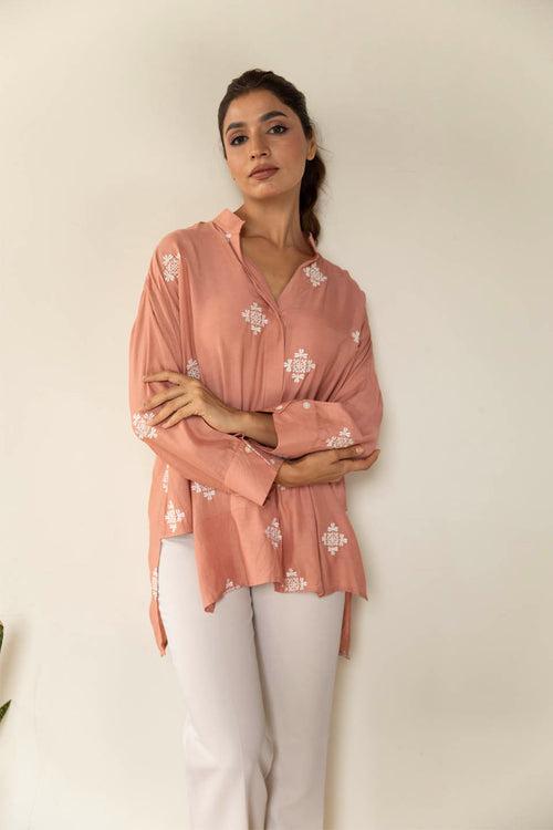 Rose Embroidered Muslin (Shirt only)