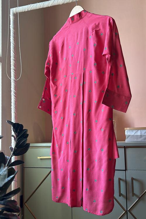 Fuchsia Embroidered Muslin (Tunic only)