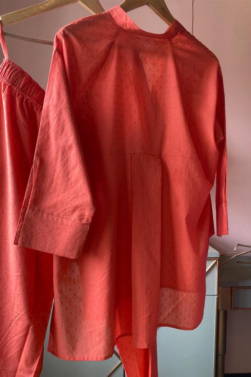 Orange Pure Cotton Co-ord Set (Set of Two)