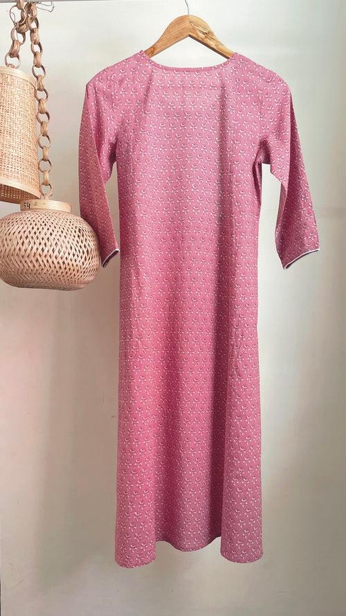 Pink Block Printed Tunic