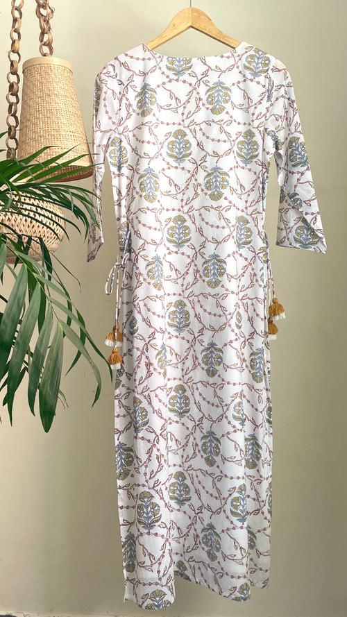 White Block Printed Tunic