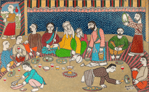 The Last Supper in Madhubani by Avinash Karn