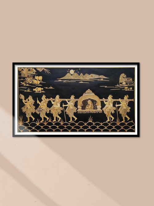 Palanquin Bearers and the Bride in Sikki Grass work by Suraj Kumar Sahu