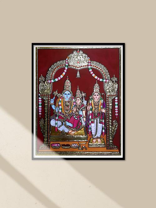 Rama, Sita and Laxman in Tanjore by Sanjay Tandekar