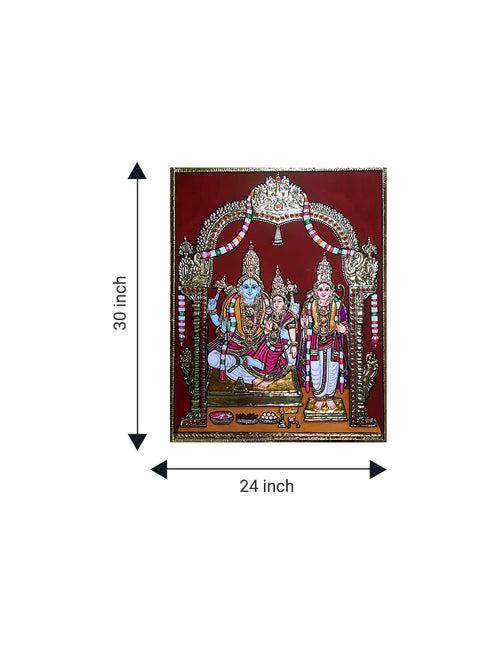 Rama, Sita and Laxman in Tanjore by Sanjay Tandekar