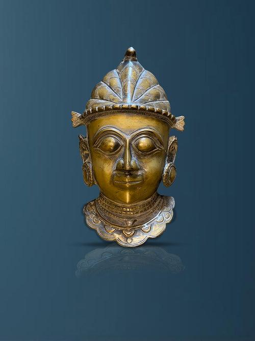 Gauri in Vintage Style Brass Mask