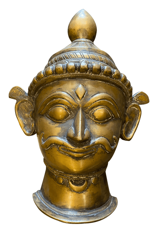 Mangesh (Shiva) in Vintage Style Brass Mask