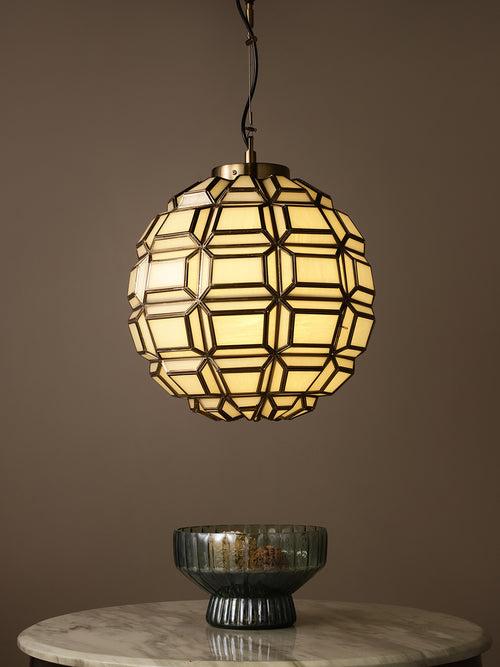 Clarissa Metal Glass Gold Pendant Light