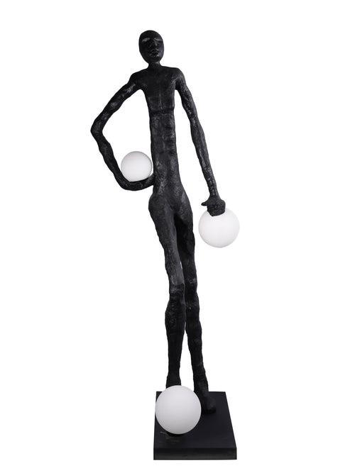 Aaron Black Sculpture Floor Lamp