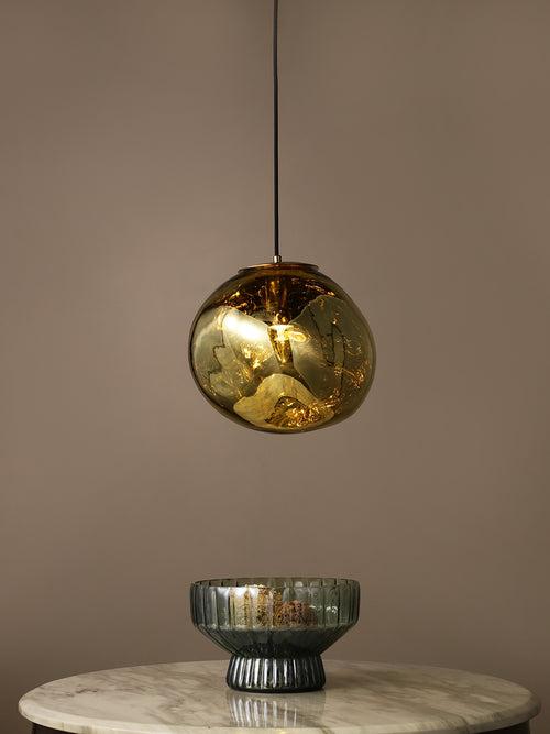 Cleon Gold Glass Pendant Light