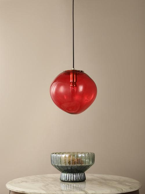 Cleora Red Glass Pendant Light