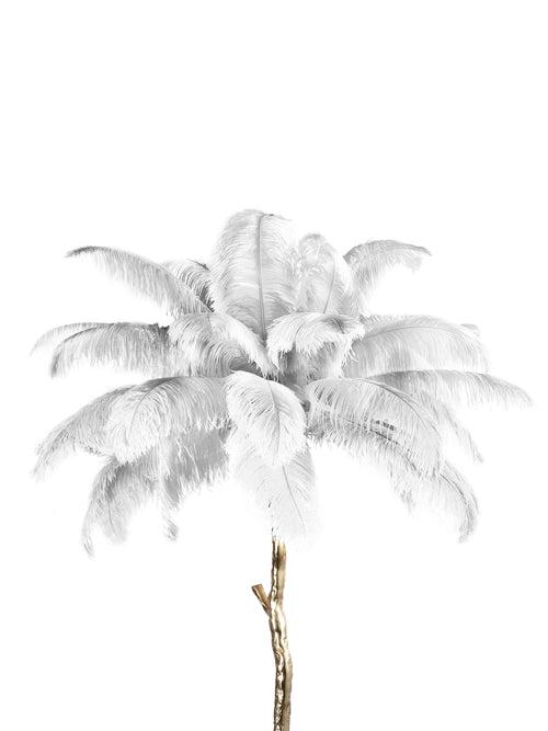 Feather White Floor Lamp