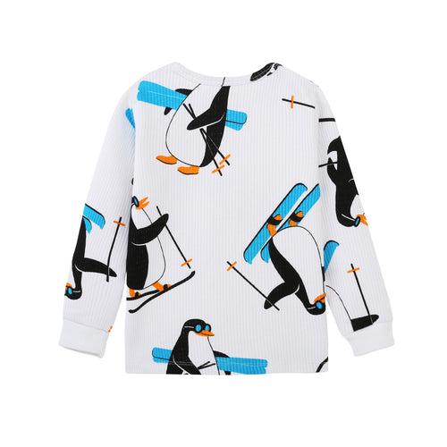 Penguin Party - Thermal Full Sleeve Top & Pant Set