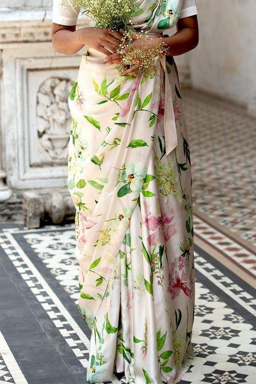 Morning Dew - Satin Saree