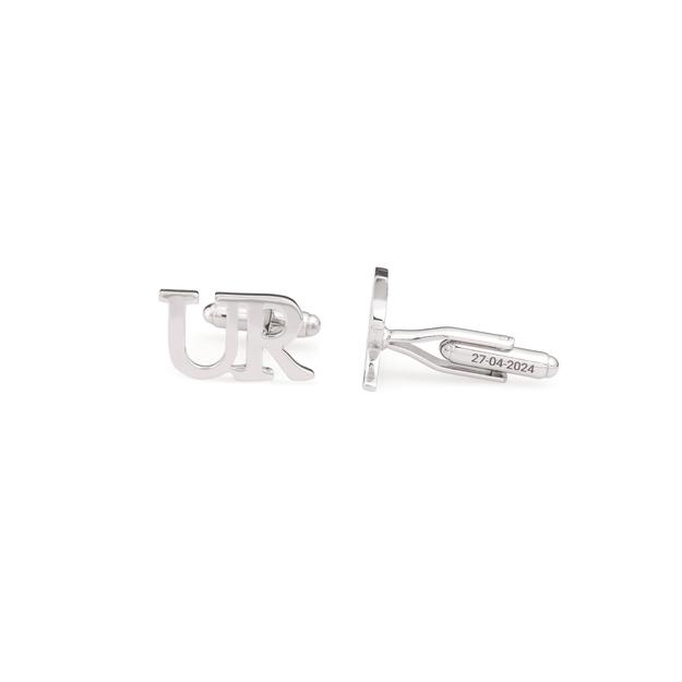 Double Initial Cufflinks with engraving