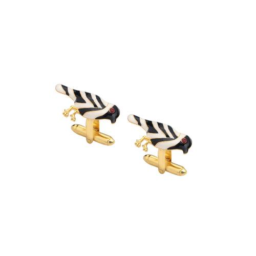 Sparrow Enamel Cufflinks