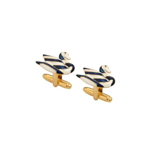 Water Bird Enamel Cufflinks