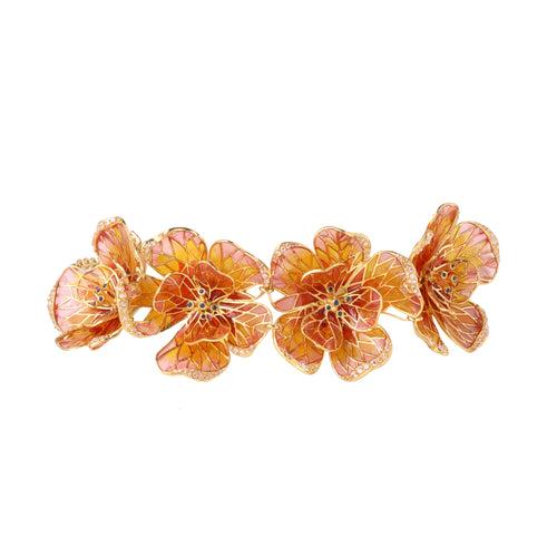 Fiore Floral Choker - Citrine and Strawberry