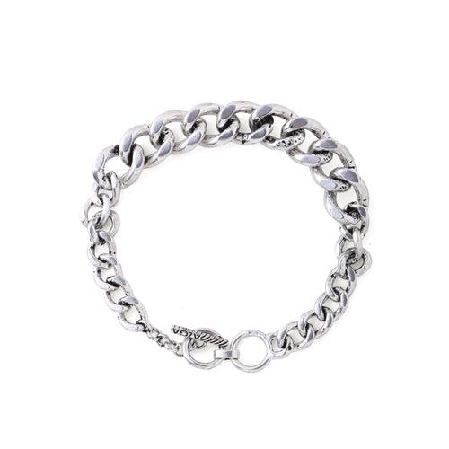 Classic Cuban toggle bracelet - Oxidised silver