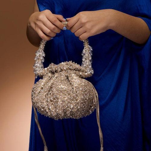 Silver and gold potli bag