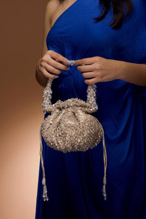 Silver and gold potli bag