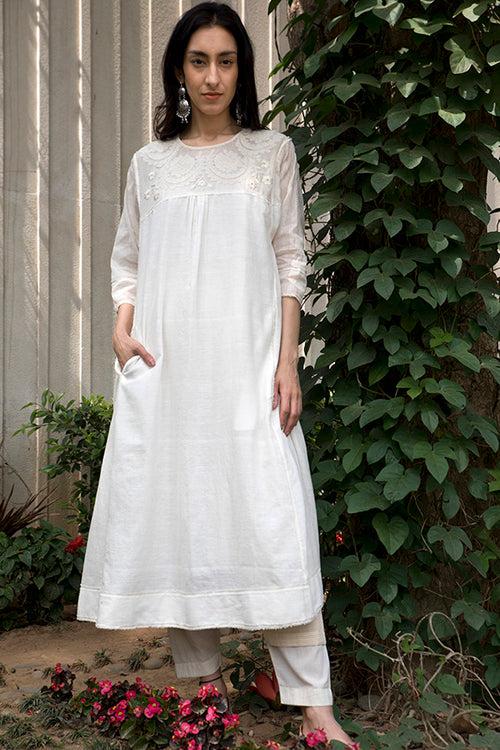 Off White Peasant Tunic