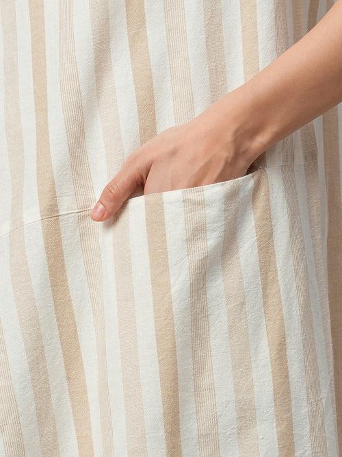 Women's Beige Cotton Linen Regular Fit Shrug