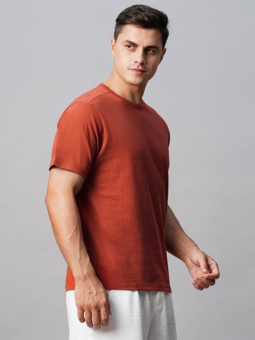 Men's Cotton Brick Regular Fit Tshirt