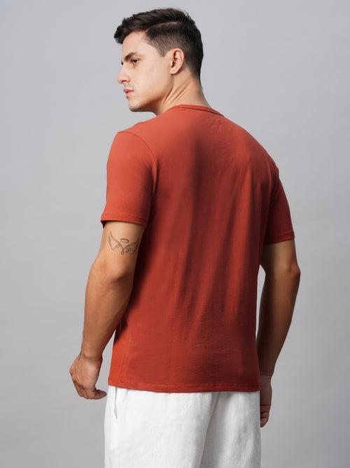 Men's Cotton Brick Regular Fit Tshirt