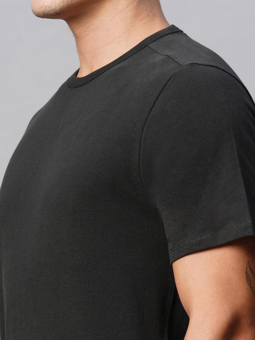 Men's Cotton Grey Regular Fit Tshirt