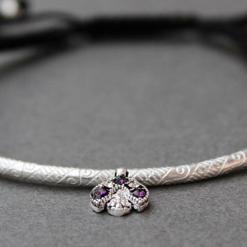 Adjustable 925 Silver Anklet with Sapphire Accents