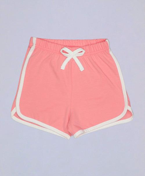 Girls Black & Pink Binding Shorts - Pack of 2