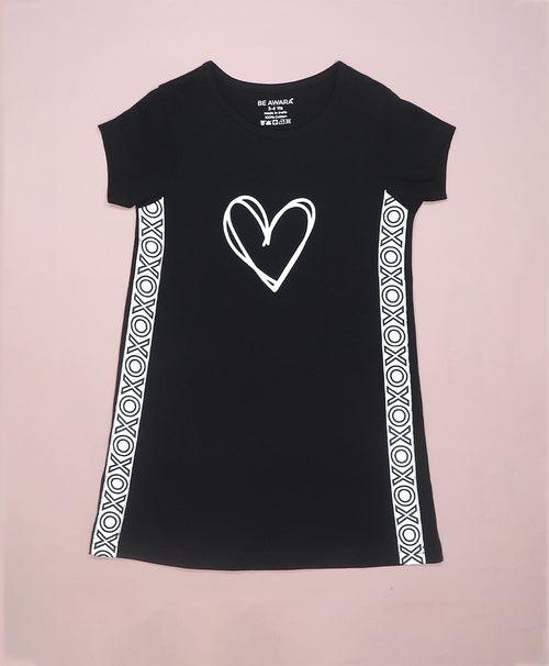 XOXO Print Girls T-Shirt Dress